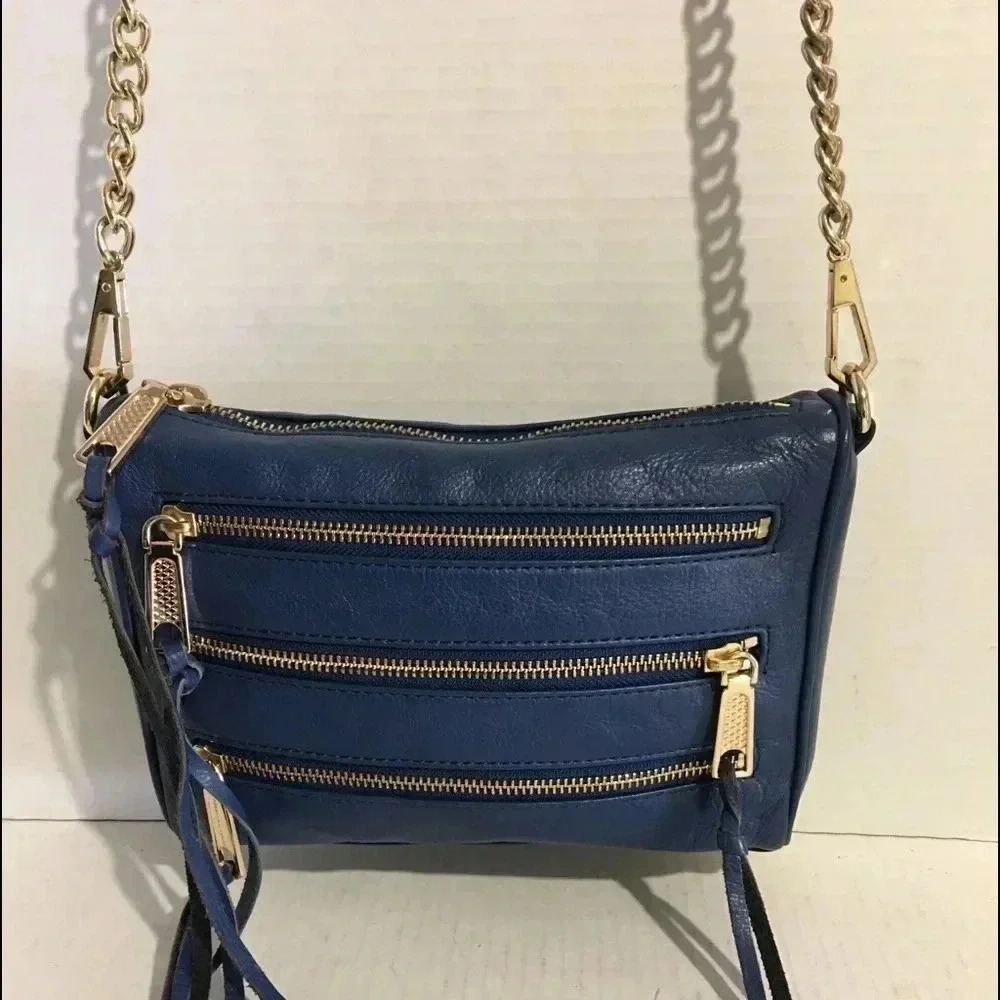 Rebecca Minkoff leather crossbody Navy blue bag